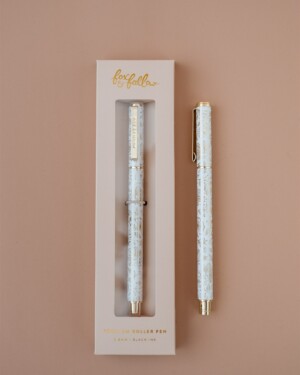 Pen Patterned Ivory Moonstone Boxed