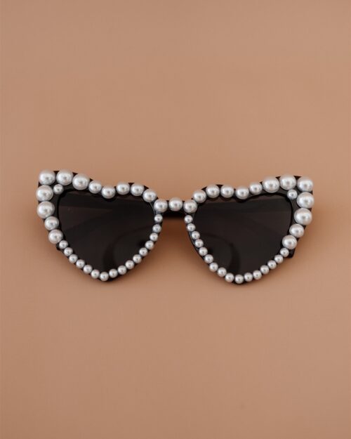 Heart Glasses Black Pearl