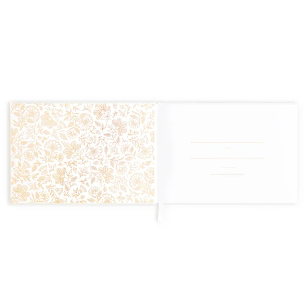 Wedding Guest Book Patterned Ivory - Image 4