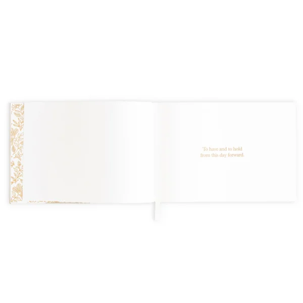 Wedding Guest Book Patterned Ivory - Image 3